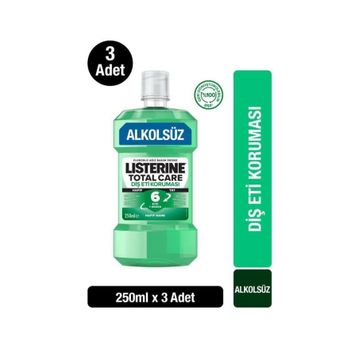 Listerine 3x250 ml Diş ve Diş Eti Koruması Hafif Tat Ağız Bakım Ürünü