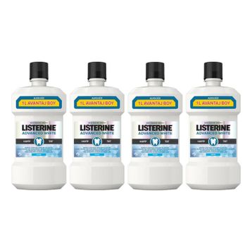 Listerine 4x1000 ml Advanced White Hafif Tat