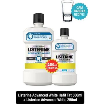 Listerine 500 ml+250 ml Advanced White Hafif Tat Alkolsüz Ağız Bakım Suyu