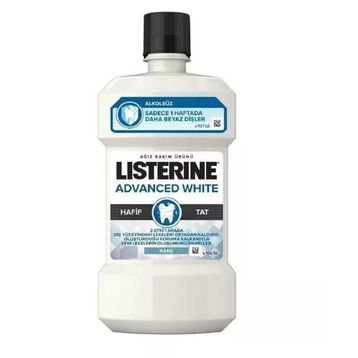 Listerine Advanced White Hafif Tat Alkolsüz 1000 ml Ağız Bakım Suyu