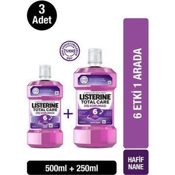 Listerine Total Care 500 ml+250 ml Ağız Bakım Suyu