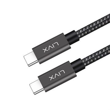 LivX LVA-TCT Solid 100W 5A Type C To 2 mt Space Gray Data Kablosu