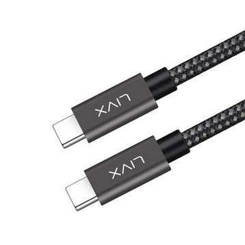 LivX LVA-TCT Solid 100W 5A Type C To 2 mt Space Gray Data Kablosu