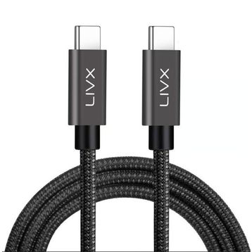LivX LVA-TCT Solid 100W 5A Type C To 2 mt Space Gray Data Kablosu