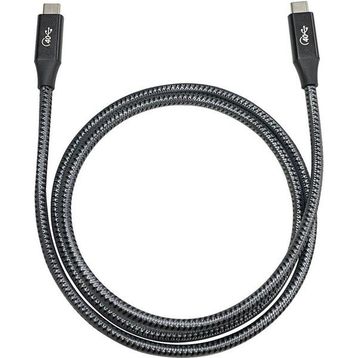 LivX TH02 Action Thunderbolt 4 Type C Kablo 100 W PD Şarj 1.8 Metre 40 Gbps Örgülü Kablo Veri ve Görüntü Aktarım Kablosu