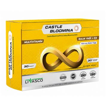 Liwasko Castle Bloomina Multivitamin Omega-3 60 Kapsül