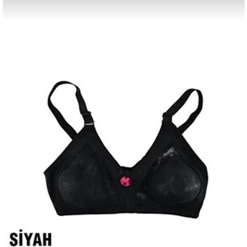 Liza 543 Tekli Siyah Bayan Dantelli Toparlayıcı Sütyen