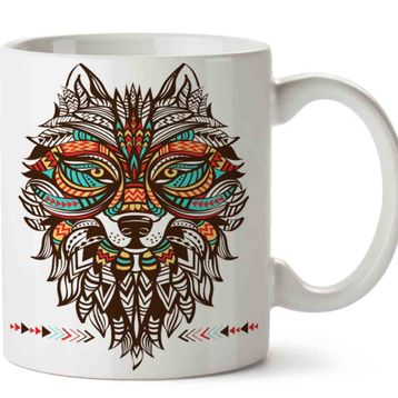 Lobo Tribal Baskılı Kupa