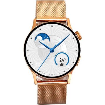 Logia Gt2 20 mm Metal Kordon Çinko Alaşım Kasa Altın Siyah Akıllı Saat
