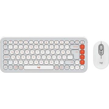 Logitech Pop Icon Combo 920-013076 Beyaz Kablosuz Klavye Mouse Seti