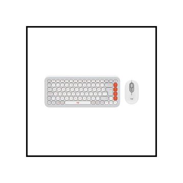 Logitech Pop Icon Combo 920-013076 Beyaz Kablosuz Klavye Mouse Seti