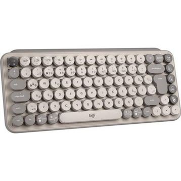 Logitech Pop Keys Mist Özelleştirilebilir Emoji Tuşlu Mekanik Türkçe Bej Kablosuz Klavye