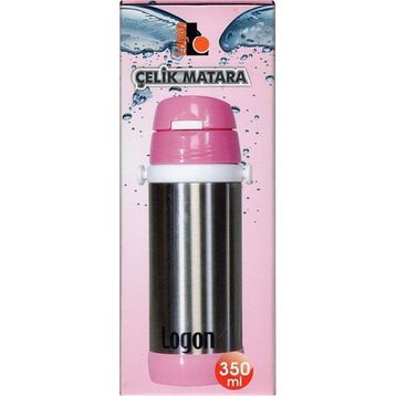 Logon LGI015 Pembe 350 ml Çelik Pipetli Matara