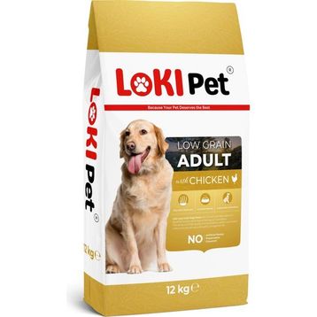Loki Pet Düşük Tahıllı Tavuklu 12 kg Yetişkin Kuru Köpek Maması