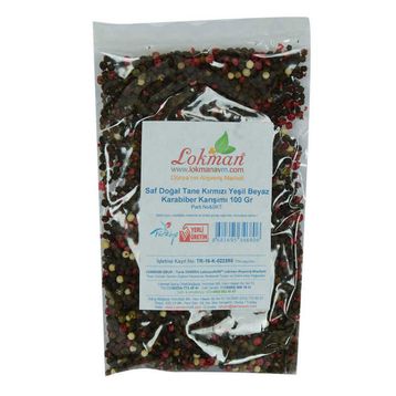 LokmanAvm 100 gr Tane Kırmızı Yeşil Beyaz Biber Karışımı