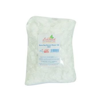 LokmanAvm Beyaz 100 Adet Bone Saç Bonesi