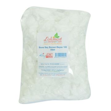 LokmanAvm Beyaz 100 Adet Bone Saç Bonesi
