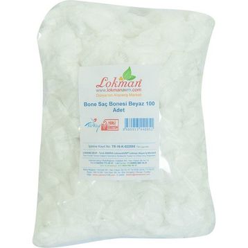 LokmanAvm Beyaz 100 Adet Bone Saç Bonesi
