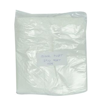 LokmanAvm Ekonomik Mini Boy 30X20 cm İnce Beyaz 250 Adet 1 Paket Atlet Hışır Poşet
