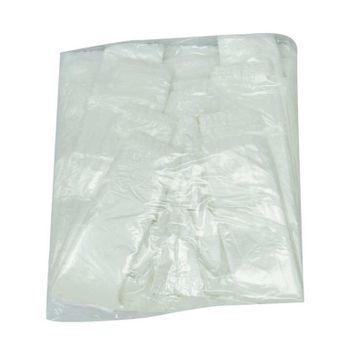 LokmanAvm Ekonomik Mini Boy 30X20 cm İnce Beyaz 250 Adet 1 Paket Atlet Hışır Poşet
