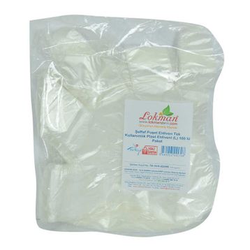 LokmanAvm Şeffaf Poşet Eldiven Tek Kullanımlık 100'lü Plast Eldiveni