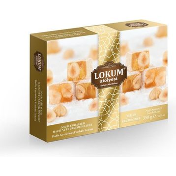 Lokum Atölyesi 350 gr Duble Kavrulmuş Fındıklı Lokum