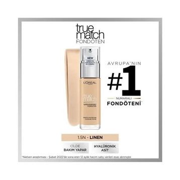 L'Oréal Paris 1.5.N Linen True Match Cilt Bakım Etkili Fondöten