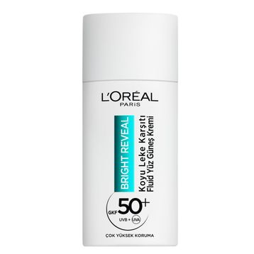 L'Oréal Paris Bright Reveal SPF50 Koyu Leke Karşıtı Fluid Günlük 50 ML Yüz Güneş Kremi