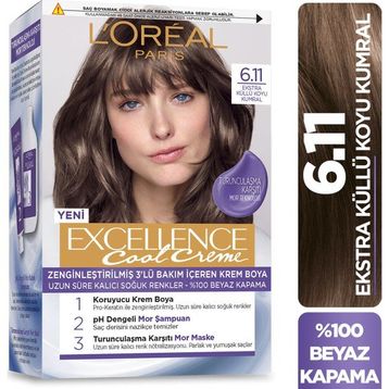L'Oréal Paris Cool Creme 6.11 Ekstra Küllü Koyu Kumral Saç Boyası