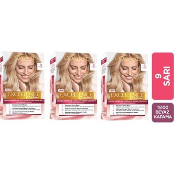 L'Oréal Paris Excellence 9 Sarı 3'lü Saç Boyası