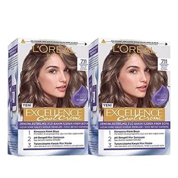 L'Oréal Paris Excellence Cool Creme 7.11 Ekstra Küllü Kumral 2 Set