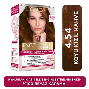 L'Oréal Paris Excellence Creme 4.54 Koyu Kızıl Kahve Saç Boyası