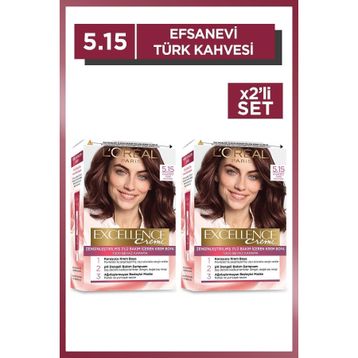 L'Oréal Paris Excellence Creme 5.15 Efsanevi Türk Kahvesi 2'li Saç Boyası