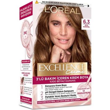 L'Oréal Paris Excellence Creme 6.30 Açık Karamel 2x192 ml Saç Boyası