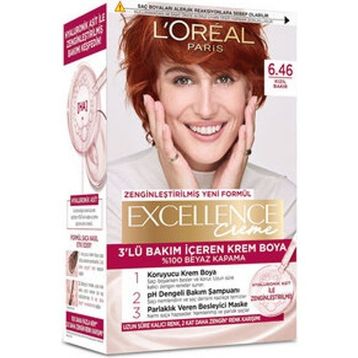 L'Oréal Paris Excellence Creme 6.46 Kızıl Bakır 2x192 ml Saç Boyası