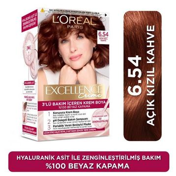 L'Oréal Paris Excellence Creme 6.54 Açık Kızıl Kahve Saç Boyası