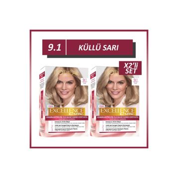 L'Oréal Paris Excellence Creme 9.1 Küllü Sarı 2 Adet Saç Boyası