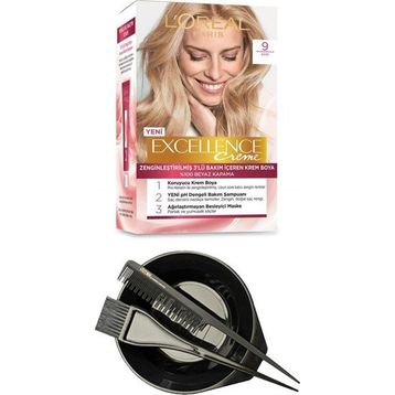 L'Oréal Paris Excellence Sarı 9 Saç Boyası+Saç Boyama Seti