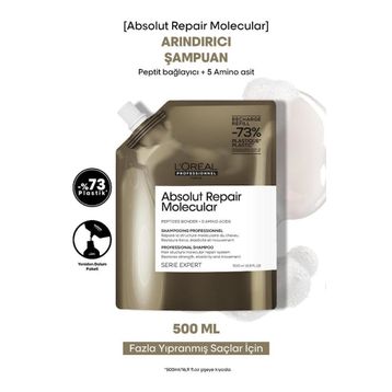 L'Oréal Professionnel Absolut Repair Molecular 500 ml Tüm Yıpranmış Saçlar İçin Arındırıcı Refill Şampuan
