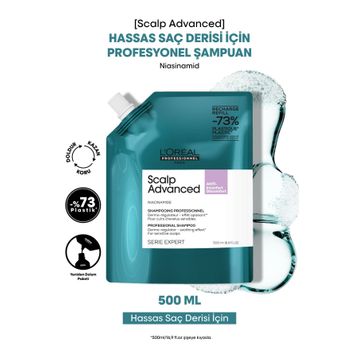 L'Oréal Professionnel Scalp Advanced 500 ml Hassas Saç Derisi İçin Profesyonel Refill Şampuan
