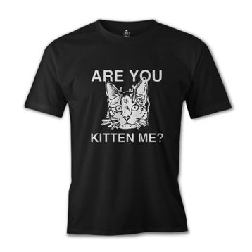 Lord T-Shirt Are You Kitten Me Siyah Erkek T-shirt
