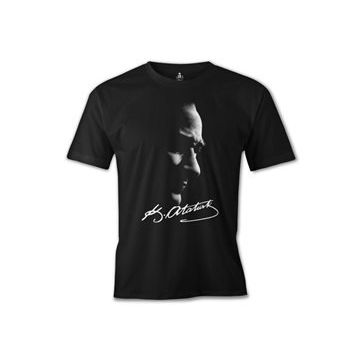 Lord T-Shirt Atatürk - Atatürk İmza Siyah Erkek T-shirt