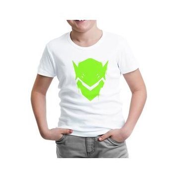 Lord T-Shirt ÇB-875 Beyaz Overwatch Genji Logo Erkek Çocuk T-shirt