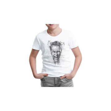 Lord T-Shirt ÇB-886 Beyaz Metallica Enter Sandman Erkek Çocuk T-shirt