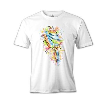 Lord T-Shirt ÇB-993 Beyaz Mikrofon Notalar Erkek Çocuk T-shirt