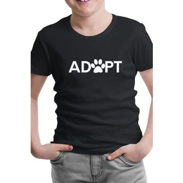 Lord T-Shirt CS-1379 Siyah Adopt Pati Erkek Çocuk T-shirt