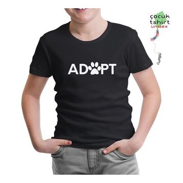 Lord T-Shirt CS-1379 Siyah Adopt Pati Erkek Çocuk T-shirt