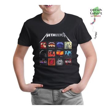Lord T-Shirt CS-325 Siyah Metallica Album Covers Erkek Çocuk T-shirt