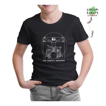 Lord T-Shirt CS-425 Siyah The Perfect Drummer Erkek Çocuk T-shirt
