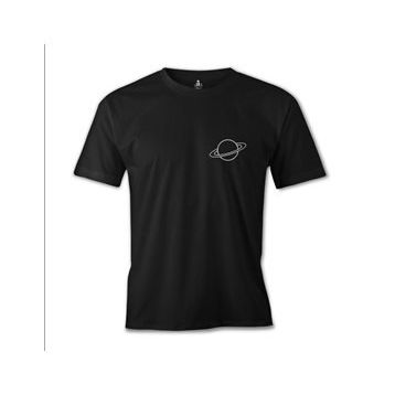 Lord T-Shirt ES-744 Siyah Saturn Logo Erkek T-shirt